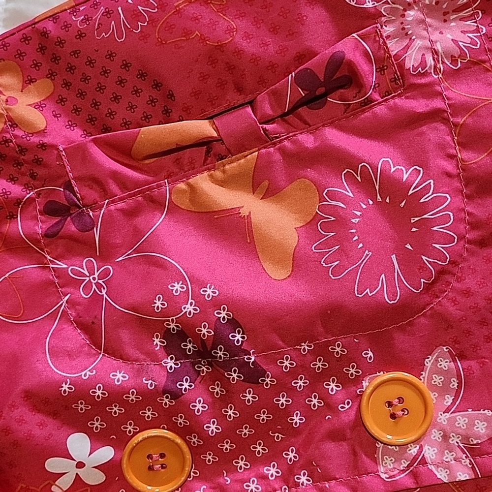 little girls hooded rain coat